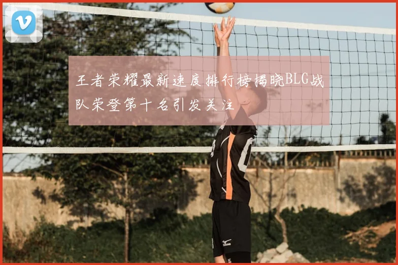 王者荣耀最新速度排行榜揭晓BLG战队荣登第十名引发关注